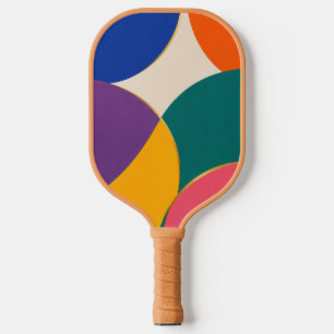 Raquette De Pickleball Odysée Curviligne Moderne Art Abstrait Pickleball