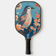 Oiseau coloré Pickleball personnalisé Paddle