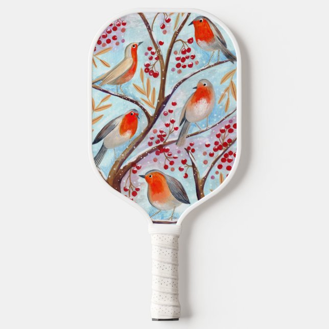 Raquette De Pickleball Oiseaux colorés motif abstrait (Recto)
