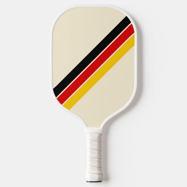 Raquette De Pickleball Old School Striped les années 70 80s Retro Racing  (Recto)