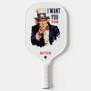 Raquette De Pickleball Oncle Sam Je veux que tu dennes drôle