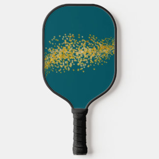 Raquette De Pickleball Or Abstrait et Turquoise