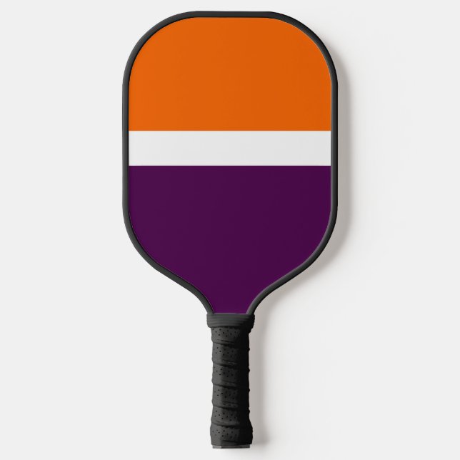 Raquette De Pickleball Orange blanc violet couleur pâle Conception des bl (Recto)