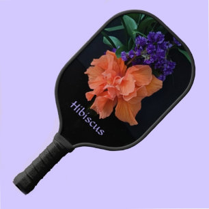 Raquette De Pickleball Orange Fancy Hibiscus Blossom Botanique Tropical