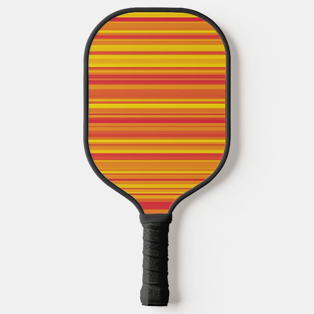Raquette De Pickleball Orange rouge jaune rayures (Verso)