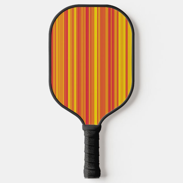 Raquette De Pickleball Orange rouge jaune rayures (Recto)