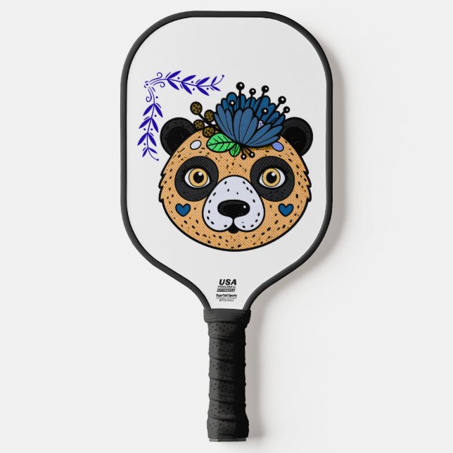 Raquette de Pickleball Ours Floral (Recto)