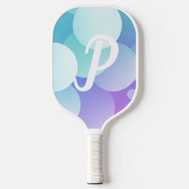Raquette De Pickleball P Nom Pickleball Paddle Purple Blue Bubble Moderne (Recto)
