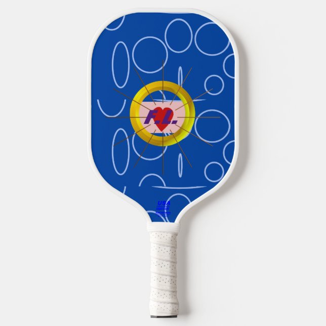 Raquette De Pickleball Paddle Cool de coeur Bleu Pickleball (Recto)