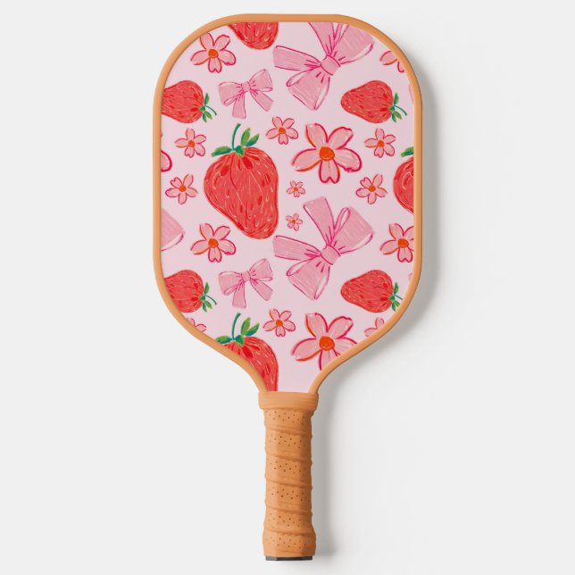 Raquette De Pickleball Paddle de pickleball fraise Coquette fraise (Recto)