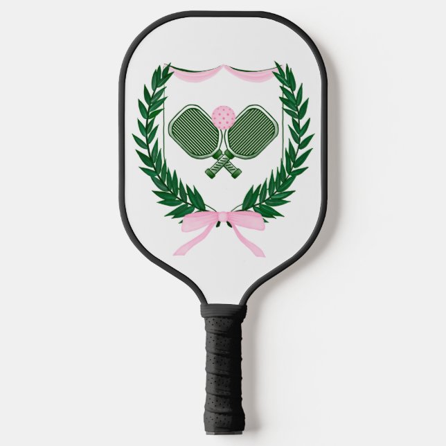 Raquette De Pickleball Paddle de Pickleball rose et vert (Recto)