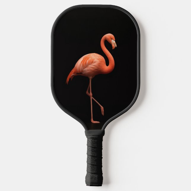 Raquette De Pickleball Paddle en Pickleball Noir 4 Luxe, Flamant rose Ros (Verso)