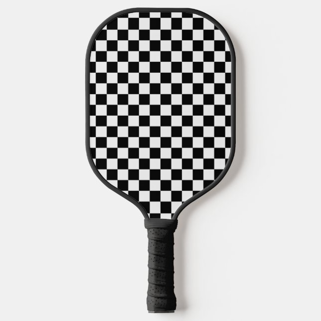 Raquette De Pickleball Paddle Motif de Pickleball en noir blanc (Recto)