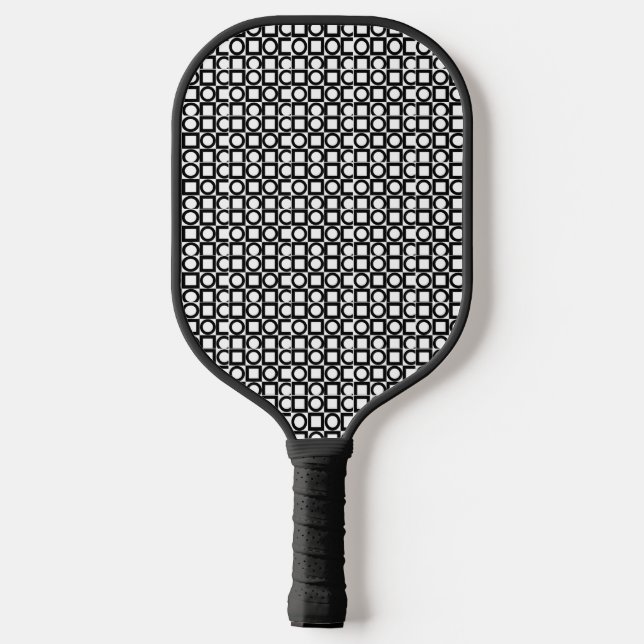 Raquette De Pickleball Paddle Motif noir et blanc (Verso)