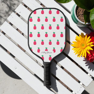 Raquette De Pickleball Paddle Motif Pickleball Pink White