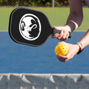 Raquette De Pickleball Pagaie à bascule de dragon blanc carbone