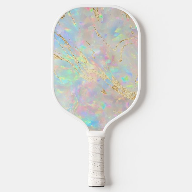 Raquette De Pickleball pagaie à bille à effet gemstone opal (Recto)