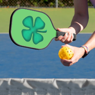 Raquette De Pickleball Pagaie à pickleball vert Lucky 4 Leaf Irish Clover