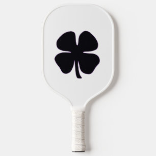 Raquette De Pickleball Pagaie blanche à bille noire Clover