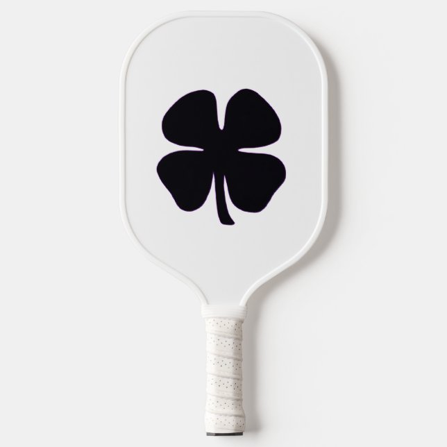 Raquette De Pickleball Pagaie blanche à bille noire Clover (Recto)