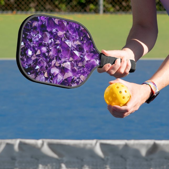 Raquette De Pickleball Pagaie de boule à cristaux d'Améthyste violet (Insitu)