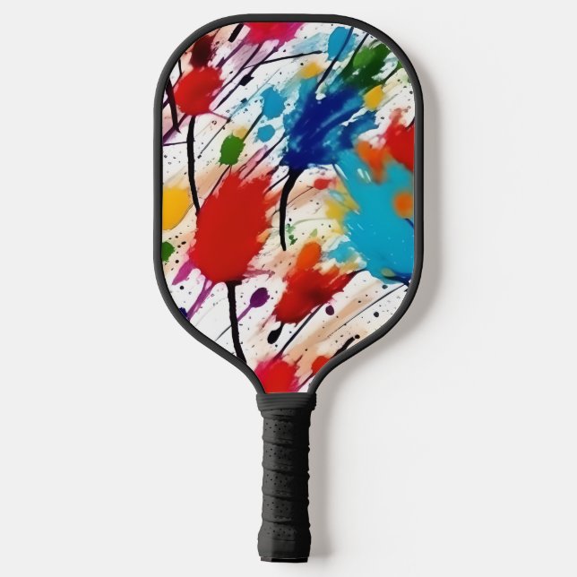 Raquette De Pickleball Pagaie De Boule De Pickle Avec Design De Peinture (Verso)