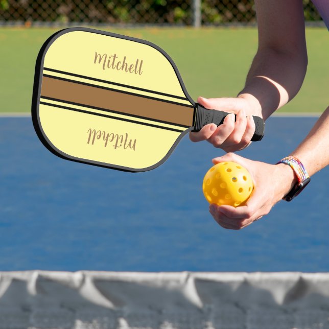 Raquette De Pickleball Pagaie De Pickleball Brown Et Jaune Rétro (Insitu)