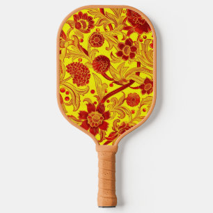 Raquette De Pickleball Pagaie de Pickleball Cute Jaune Floral Rétro