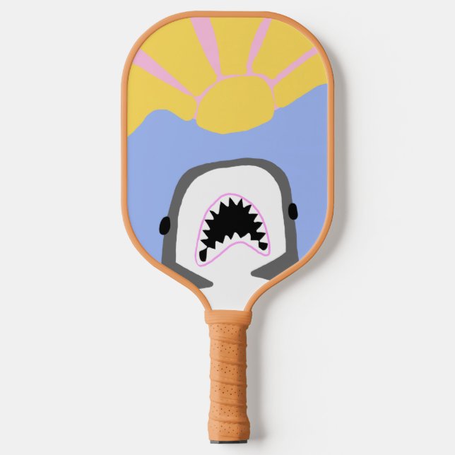 Raquette De Pickleball Pagaie de Pickleball de requin - requin tigre (Recto)