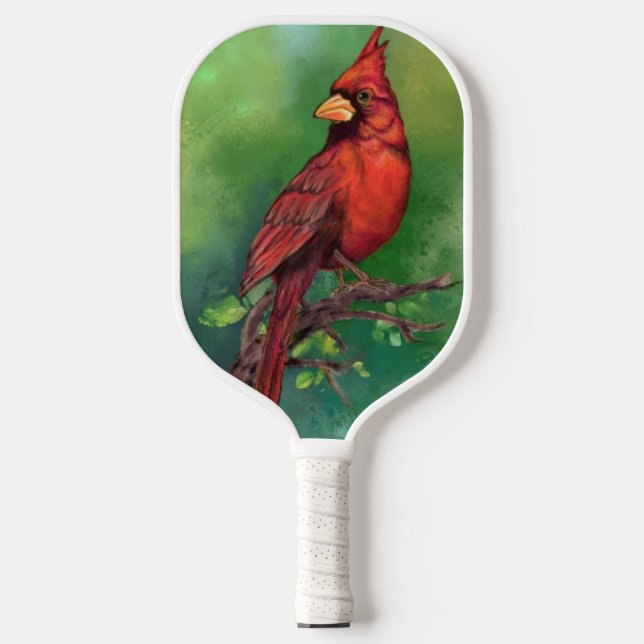 Raquette De Pickleball Pagaie de Pickleball des oiseaux cardinaux rouges  (Recto)
