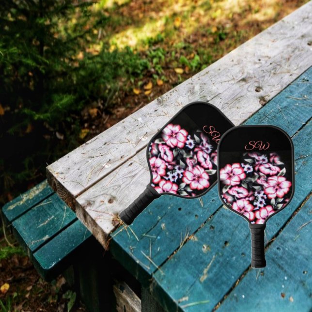 Raquette De Pickleball Pagaie de Pickleball en fleurs-W ( Choose your own personal monogram, when you buy this elegant, May Bloom(SW) Pickleball Paddle!)