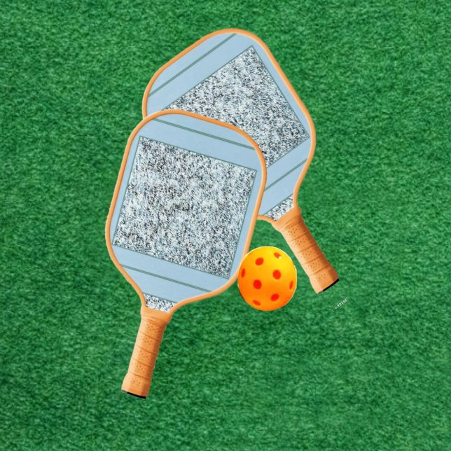Raquette De Pickleball Pagaie de Pickleball en granit incrusté (An unusual, geometric pattern, stands out, in this Granite Inlaid Pickleball Paddle design!)