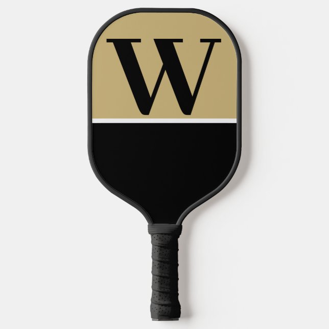 Raquette De Pickleball Pagaie de Pickleball Gold & Black College (Recto)