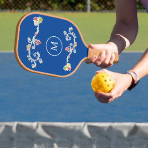 Raquette De Pickleball Pagaie de Pickleball Monogrammé Floral Peint