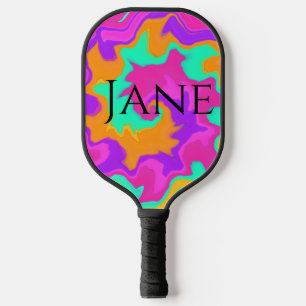 Raquette De Pickleball Pagaie de Pickleball Personnalisée - Swirl coloré
