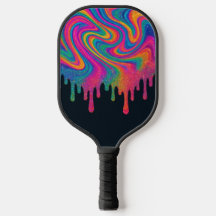 Pagaie de Pickleball Psychedélique Glittery Neon D
