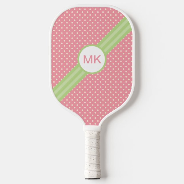 Raquette De Pickleball Pagaie de Pickleball Rose Preppy personnalisée (Recto)