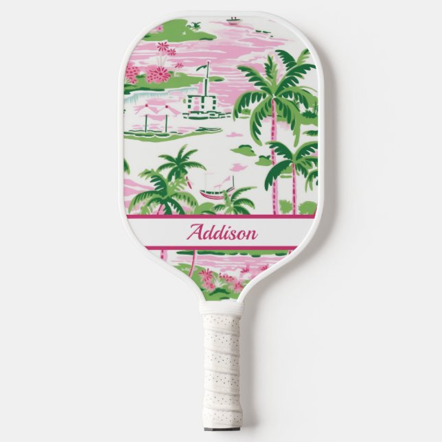 Raquette De Pickleball Pagaie de Pickleball Rose Preppy personnalisée (Recto)