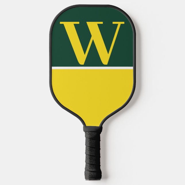 Raquette De Pickleball Pagaie Monogram Pickleball Green & Yellow College (Recto)