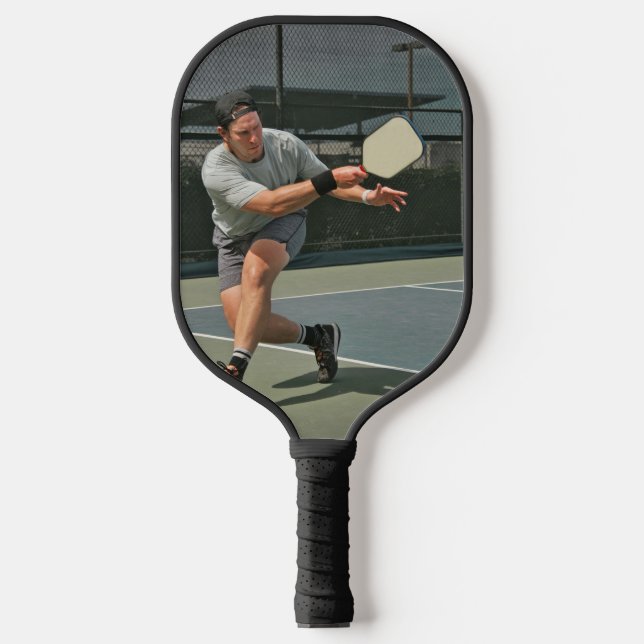 Raquette De Pickleball Pagaie photo personnalisée avec Monogramme (Recto)
