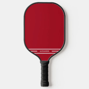 Raquette De Pickleball Pagaie rouge et blanc avec nom
