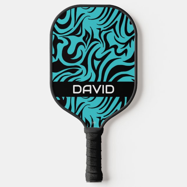 Raquette De Pickleball Pagaie turquoise et noire (Recto)