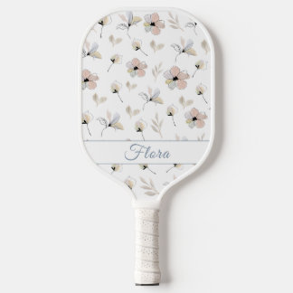 Raquette De Pickleball Pagaies florales de boules de saumons d'eau modern