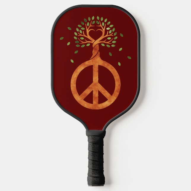 Raquette De Pickleball Paix Pour Les Arbres - Coeur D'Énergie Fleurie 1 (Recto)