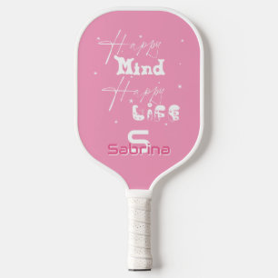 Raquette De Pickleball Palette de pickleball mignonne Happy Mind Happy Li