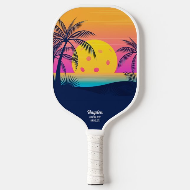 Raquette De Pickleball Palmiers de plage tropicaux Pickleball Sun Custom (Recto)