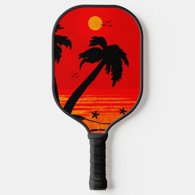 Raquette De Pickleball Palmiers Plage Soleil B (Recto)