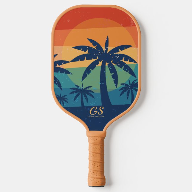 Raquette De Pickleball Palmiers rétro Pickleball Paddle (Recto)