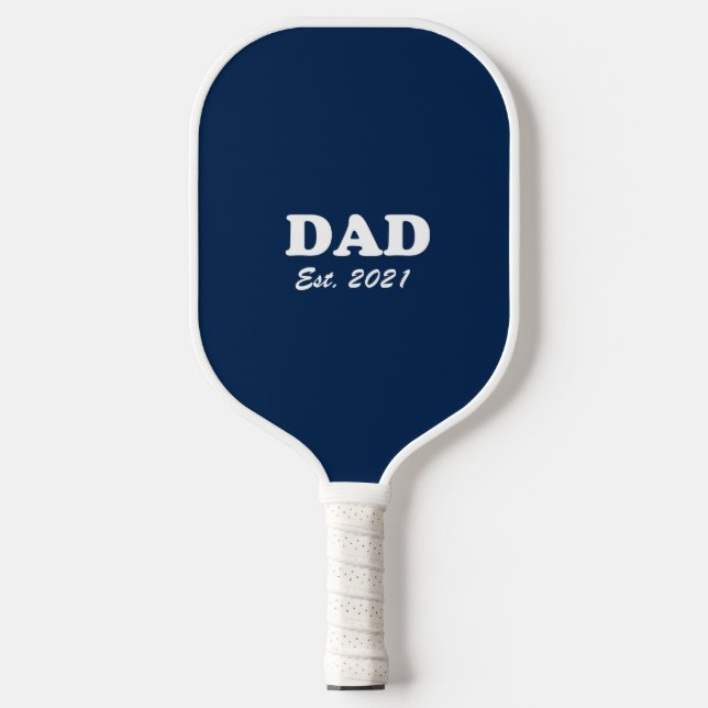 Raquette De Pickleball Papa Custom Date fixe marine bleu moderne (Recto)