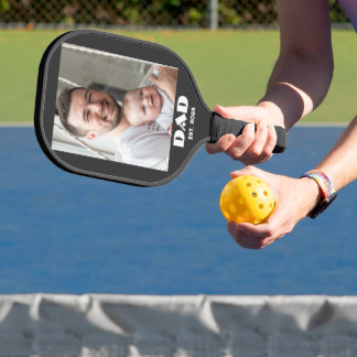 Raquette De Pickleball Papa Noir Blanc Établit Photo Audacieuse
